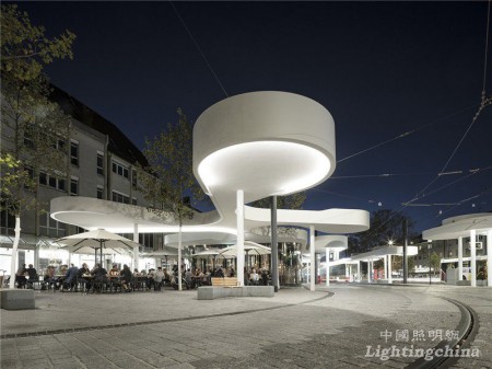 德国欧罗巴广场凉亭照明设计